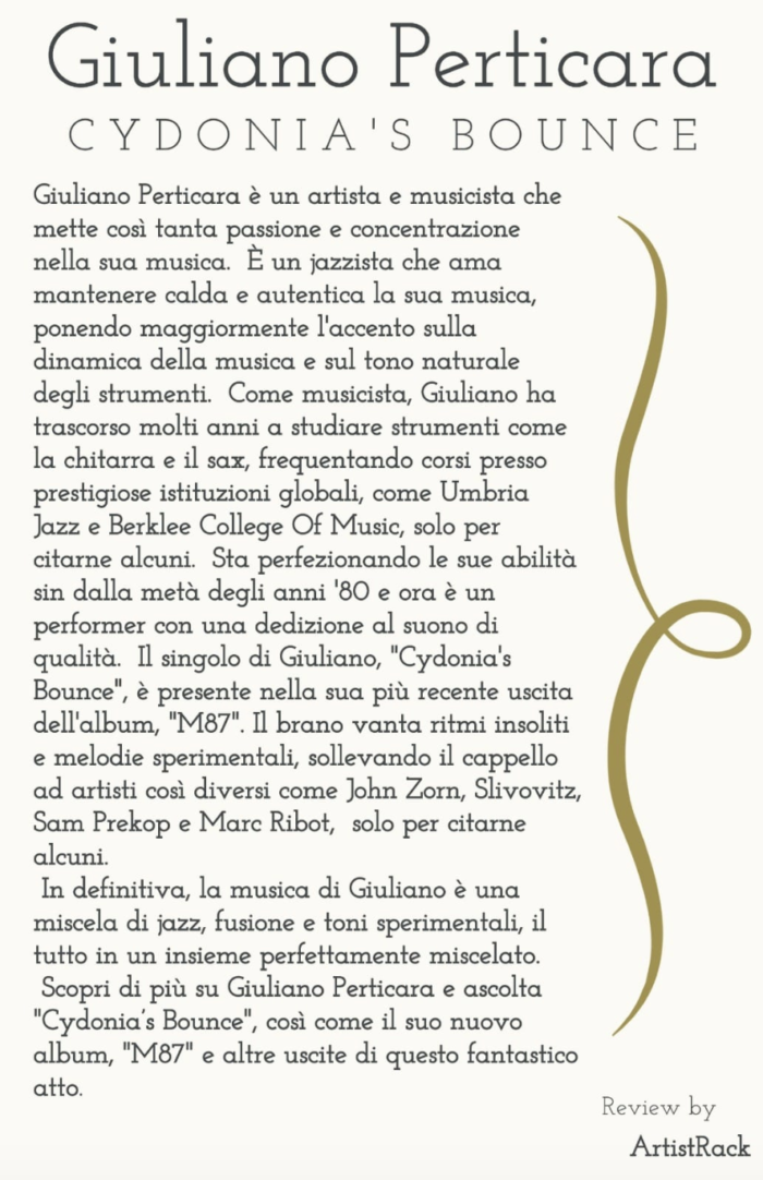 Giuliano Perticara blog - Review = Recensione