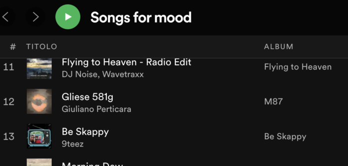 Songs for mood